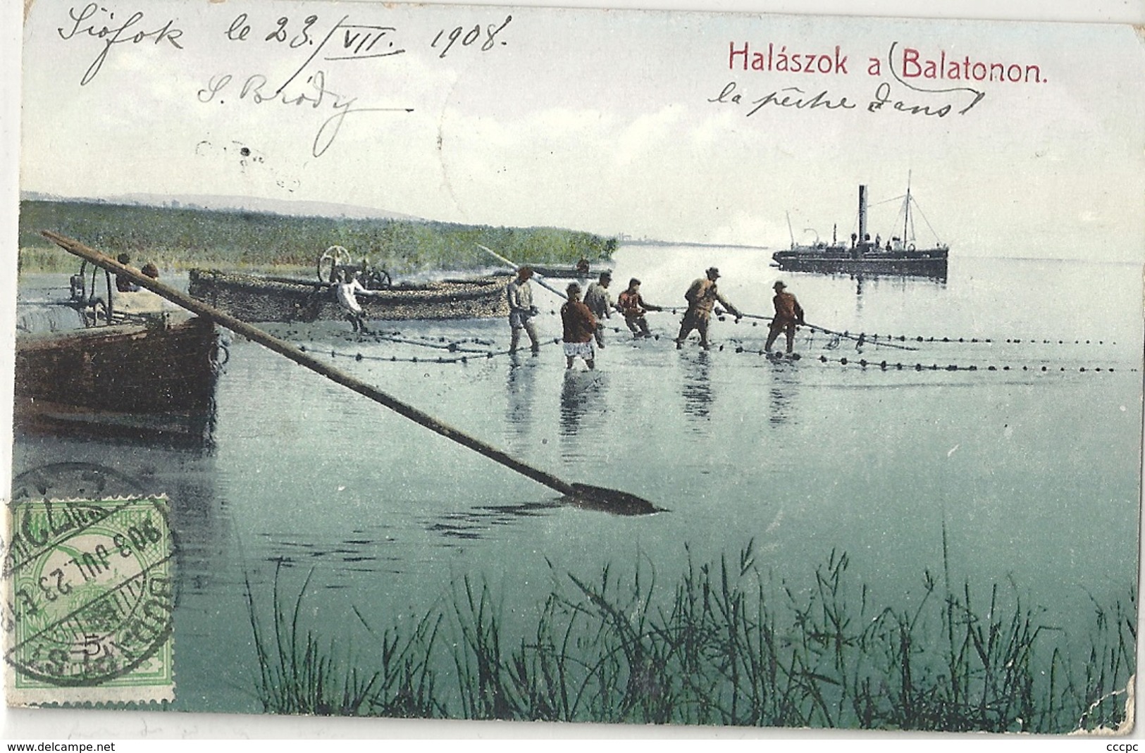 CPA Hongrie Halàszok a Balatonon