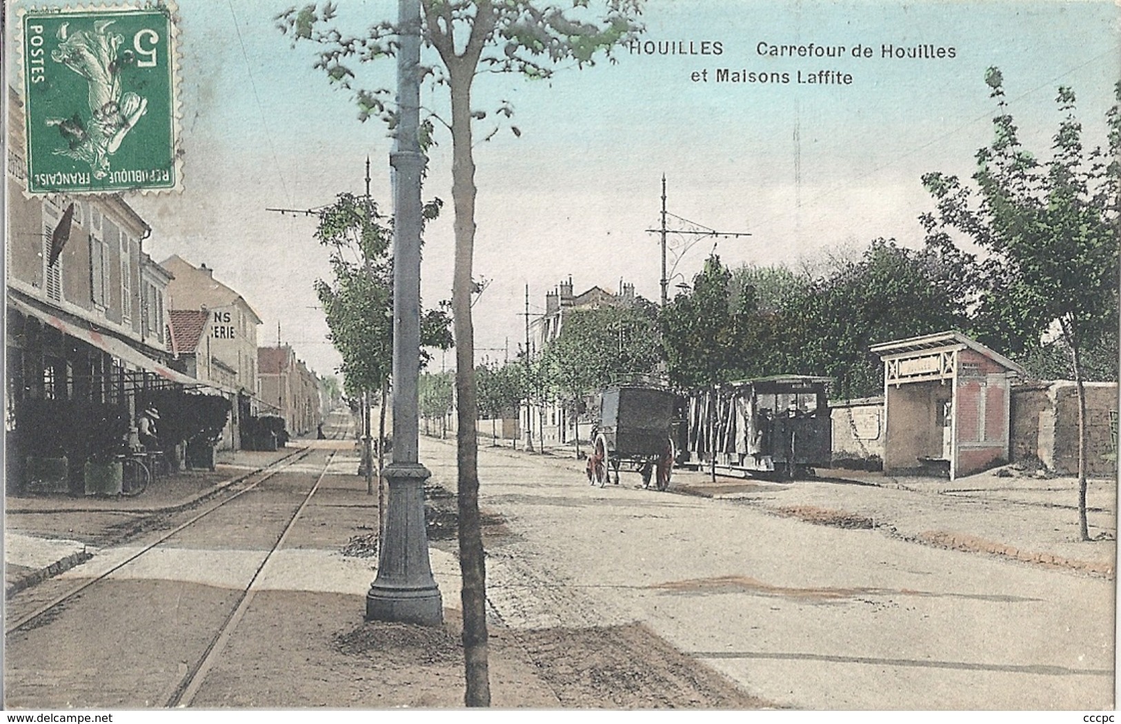 CPA Houilles Carrefour de Houilles et Maisons-Laffitte