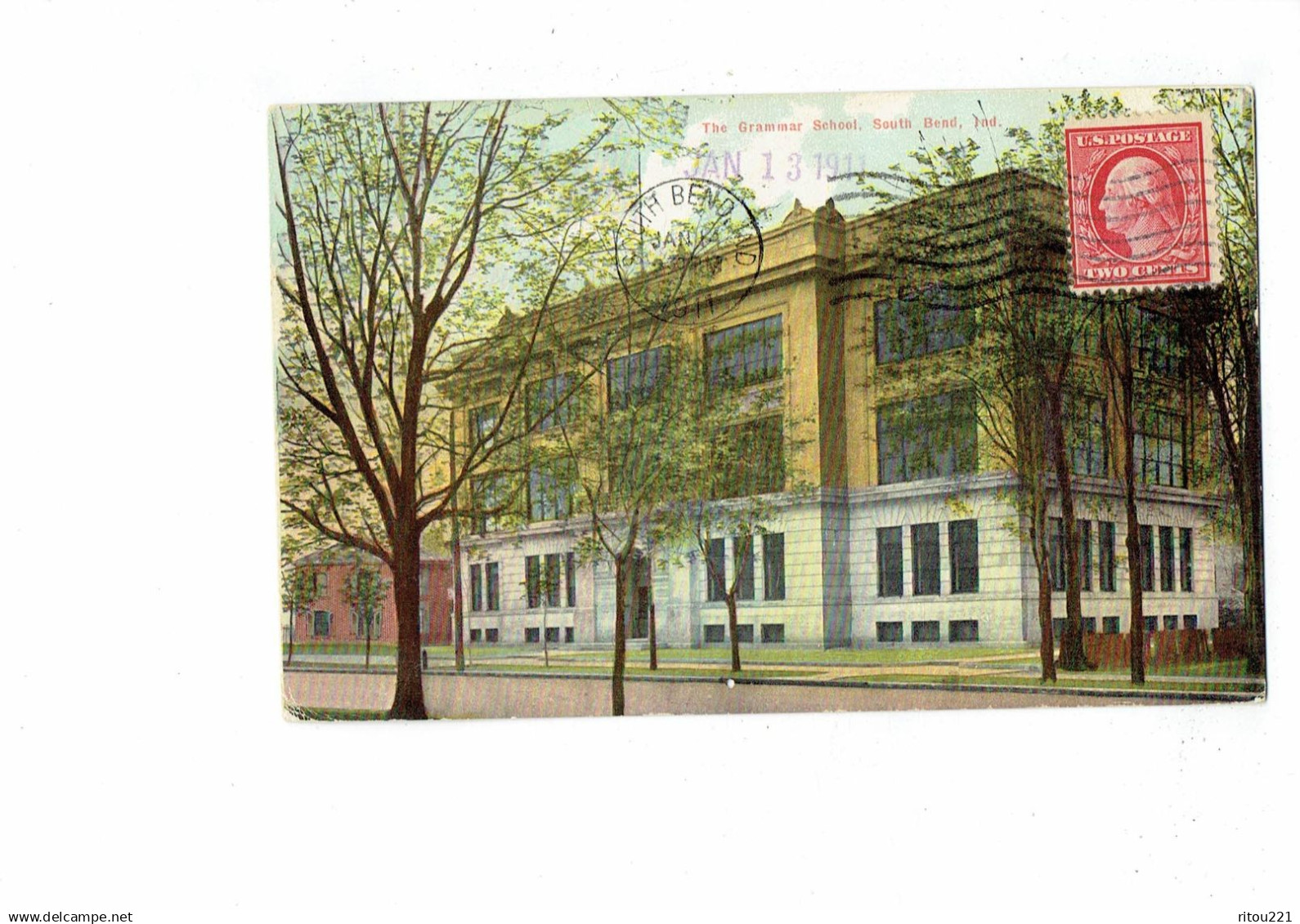 cpa - Indiana > South Bend - The Grammar School - 1911 -