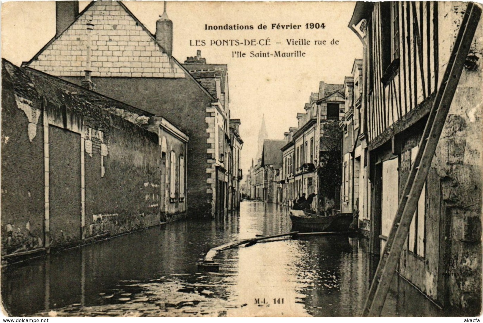 CPA Inondations de Fevrier 1904 - Les PONTS-de-CÉ - Vieille rue de (296842)