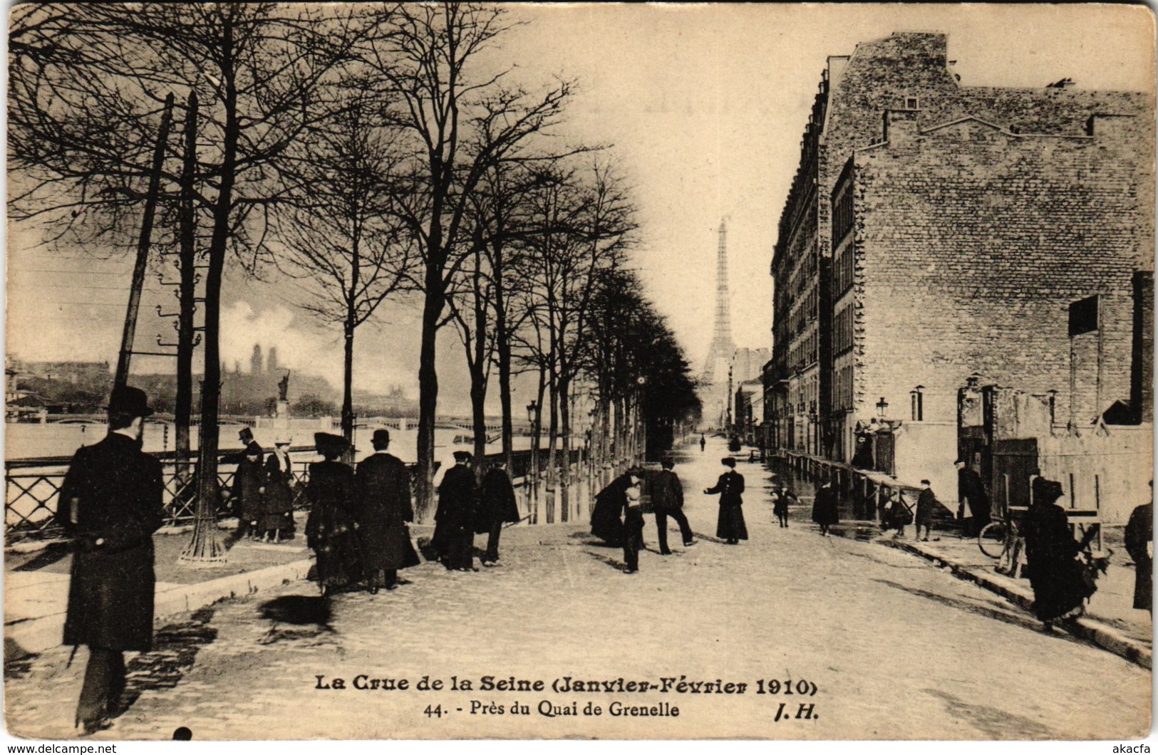 CPA Inondations PARIS 1910 Quai de Grenelle (972336)