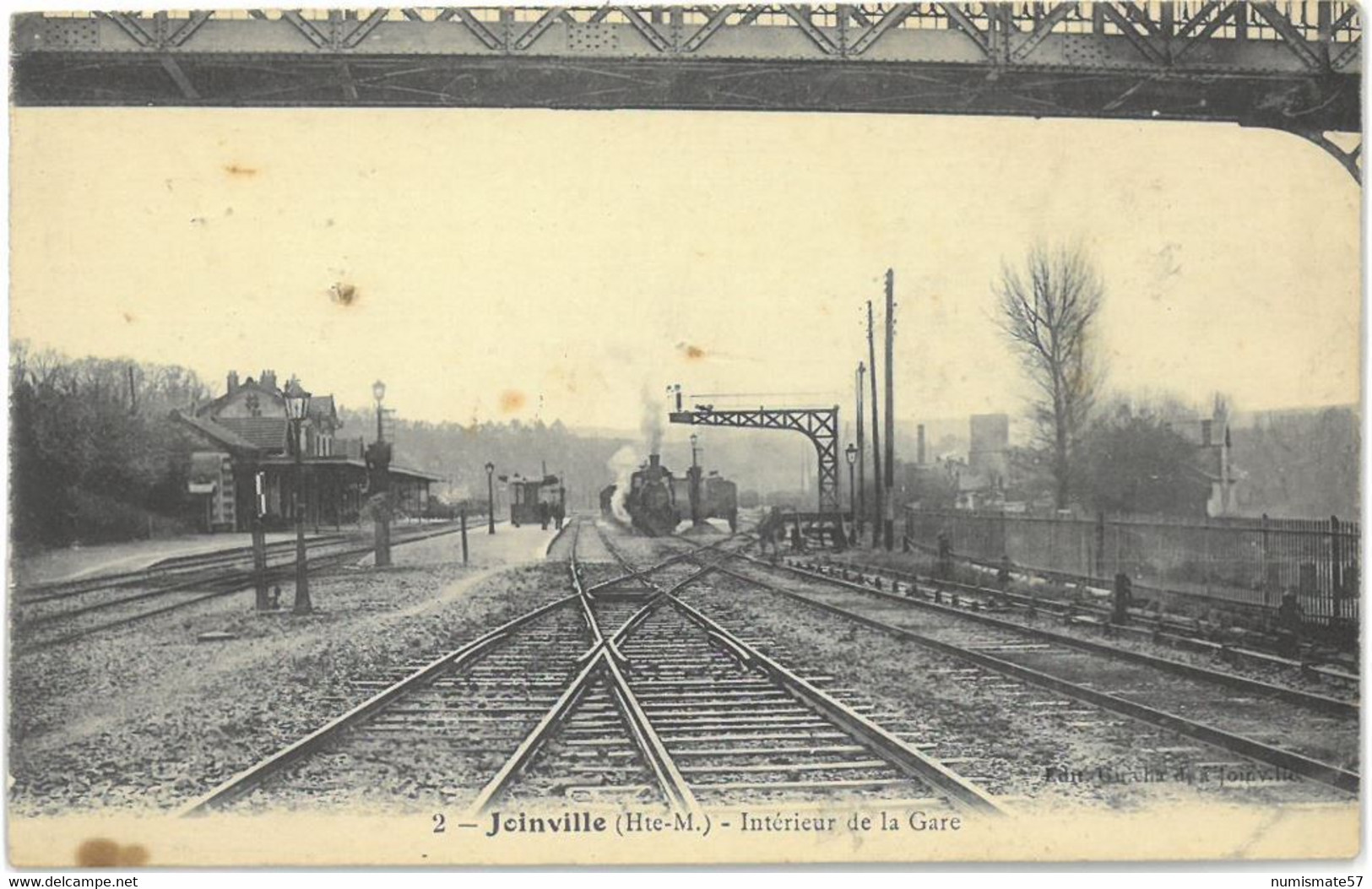 CPA JOINVILLE - Intérieur de la Gare - Ed. Guichard , Joinville n°2 - ( Train à vapeur )