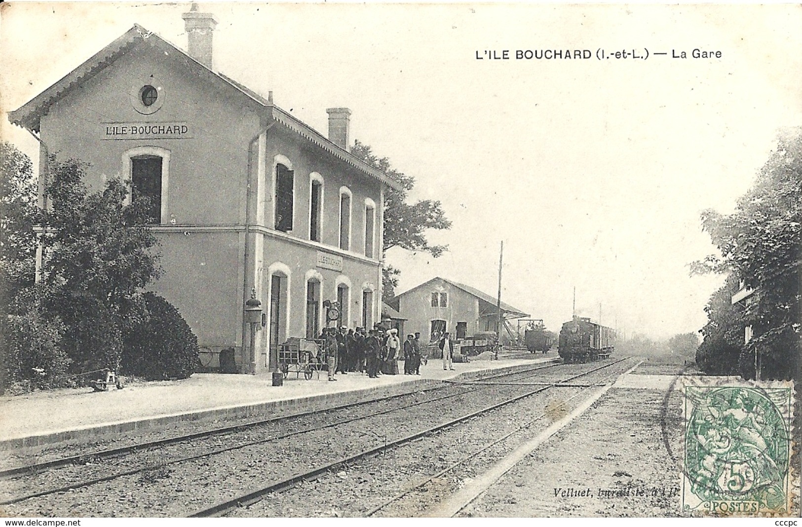 CPA L'Ile Bouchard La Gare