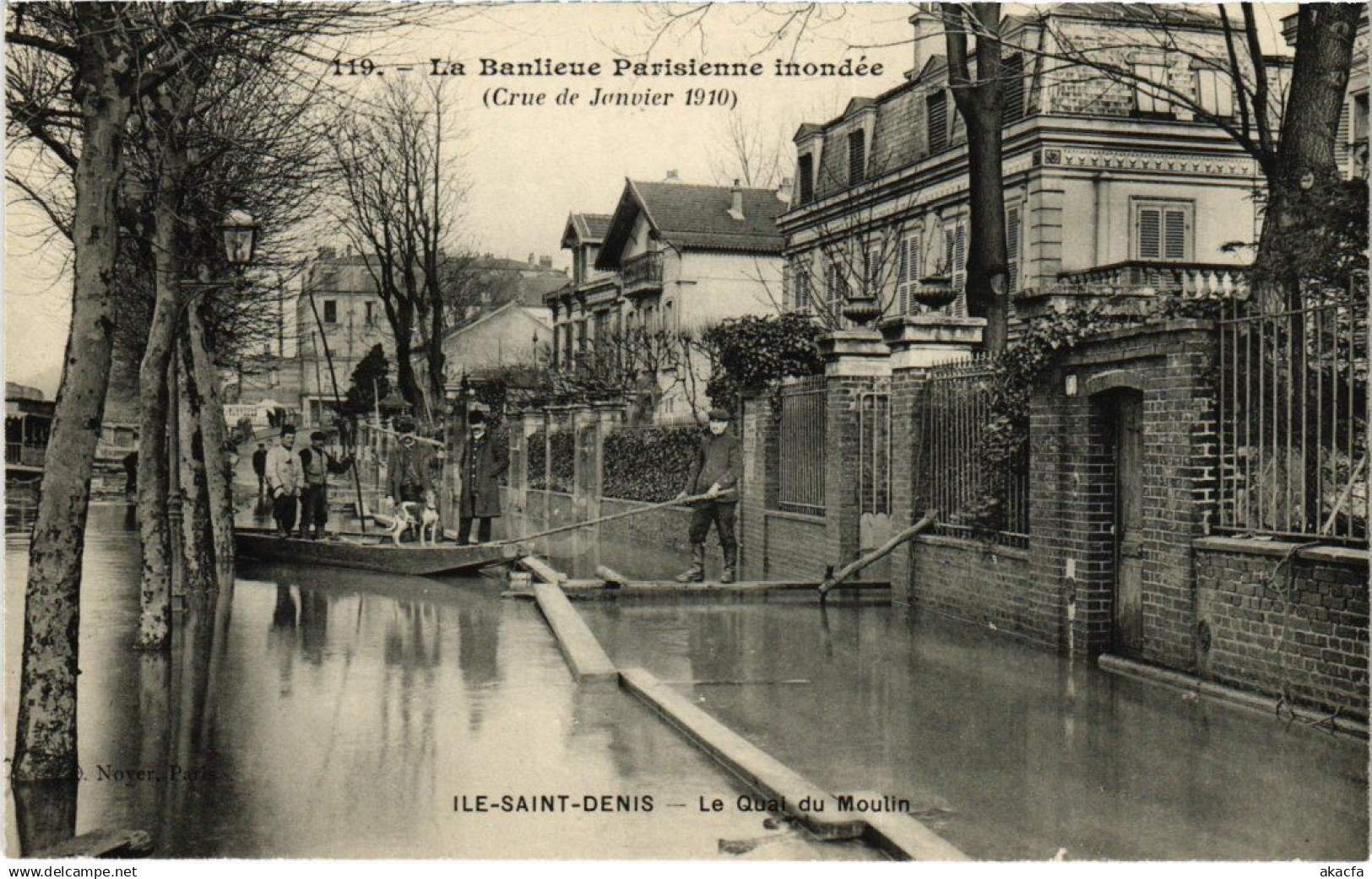 CPA L'ILE-SAINT-DENIS Crue de Janvier 1910 - Le Quai de Moulin (1353244)