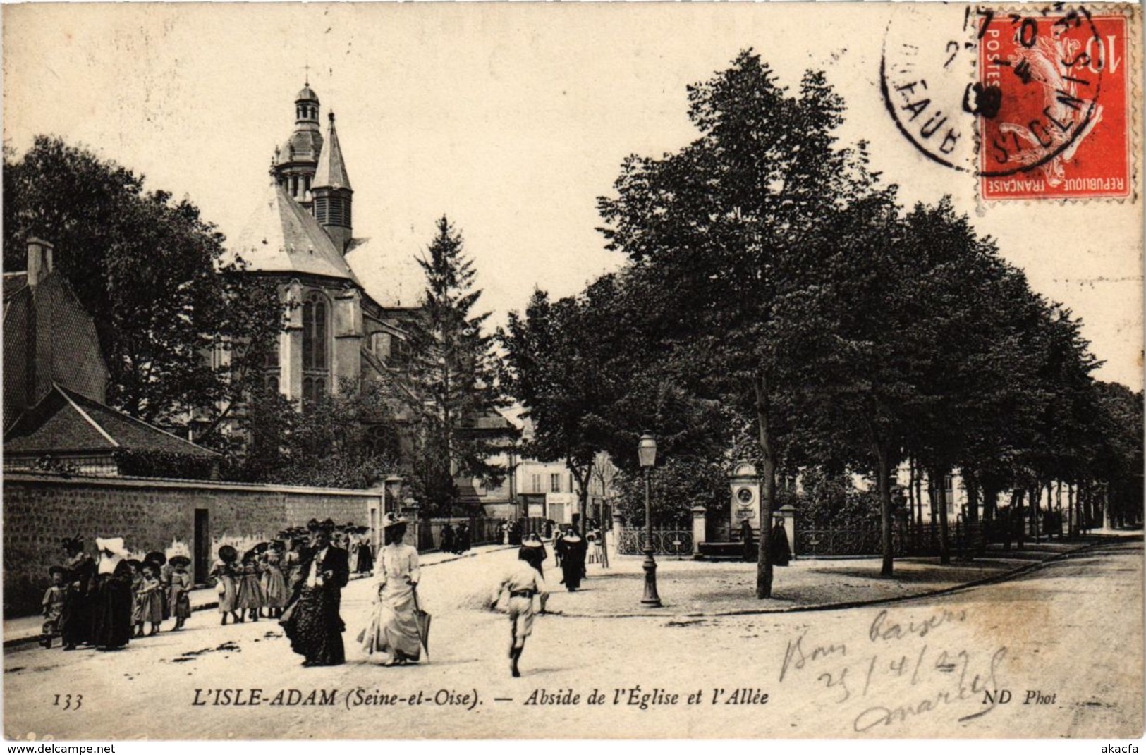 CPA L'ISLE-ADAM - Abside de l'Église et l'Alle (107001)