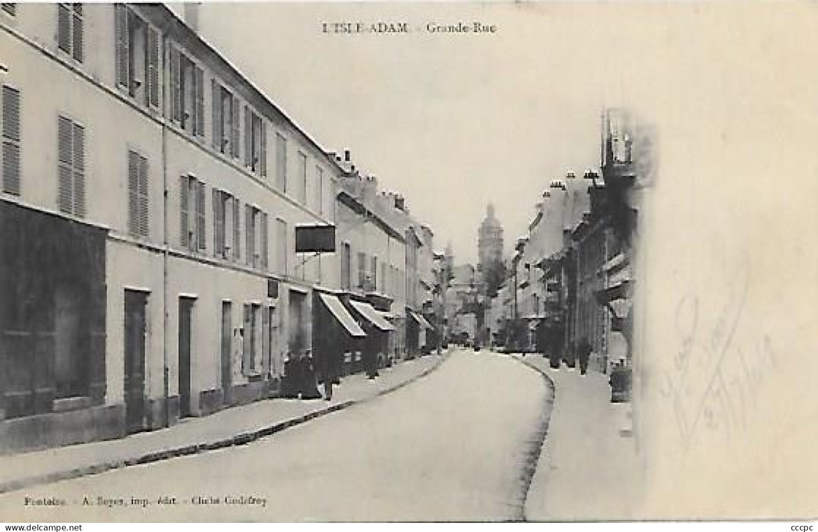 CPA L'Isle-Adam Grande Rue