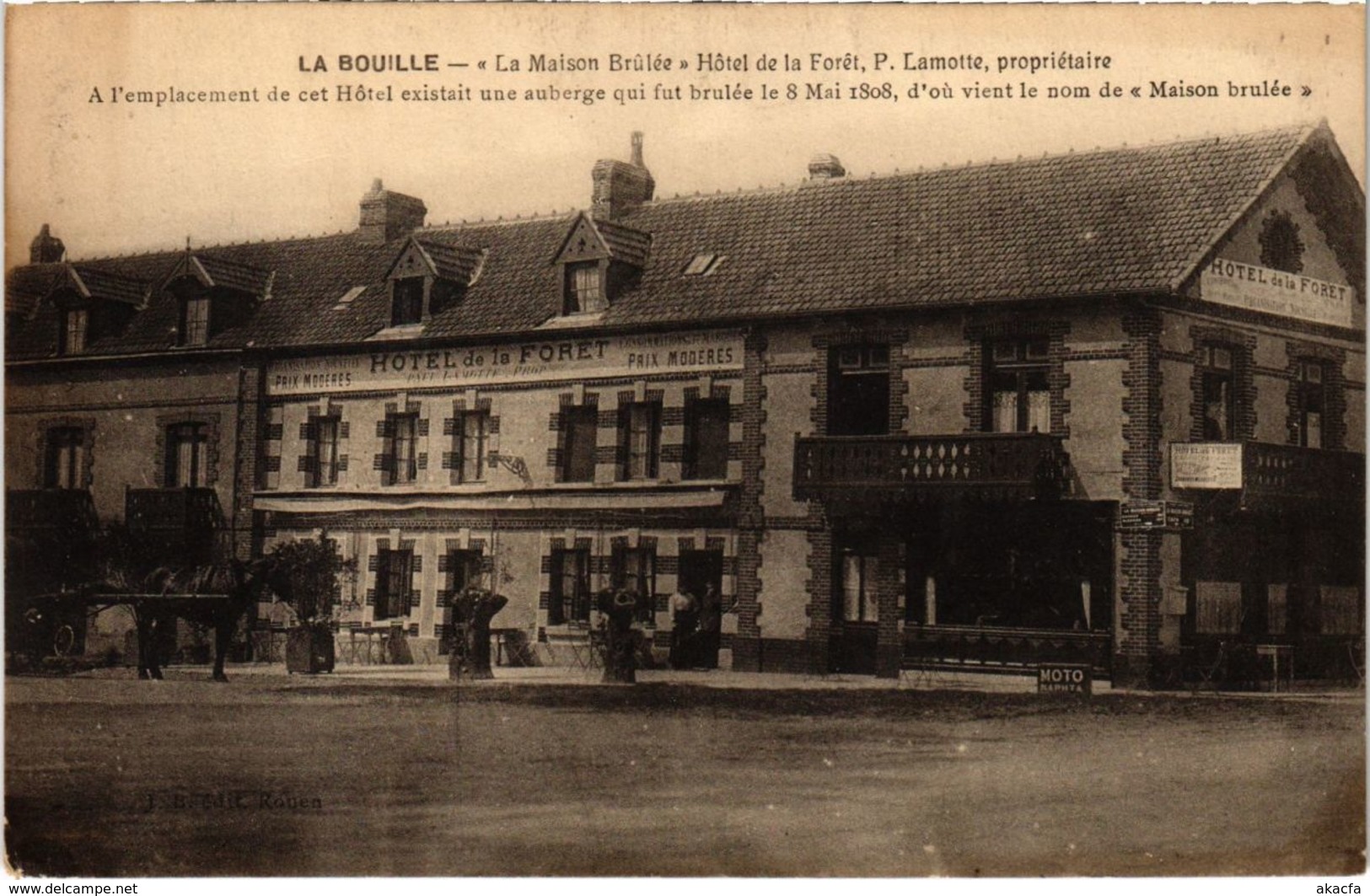 CPA La BOUILLE - La Maison Brulée (105446)