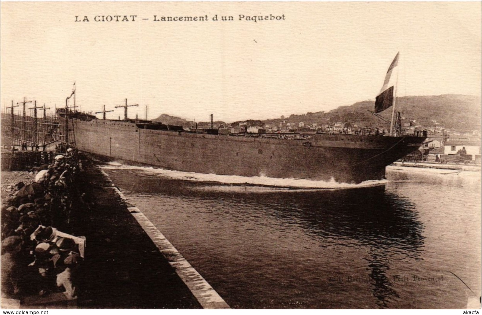 CPA LA CIOTAT - Lancement d'un Paquebot (214992)