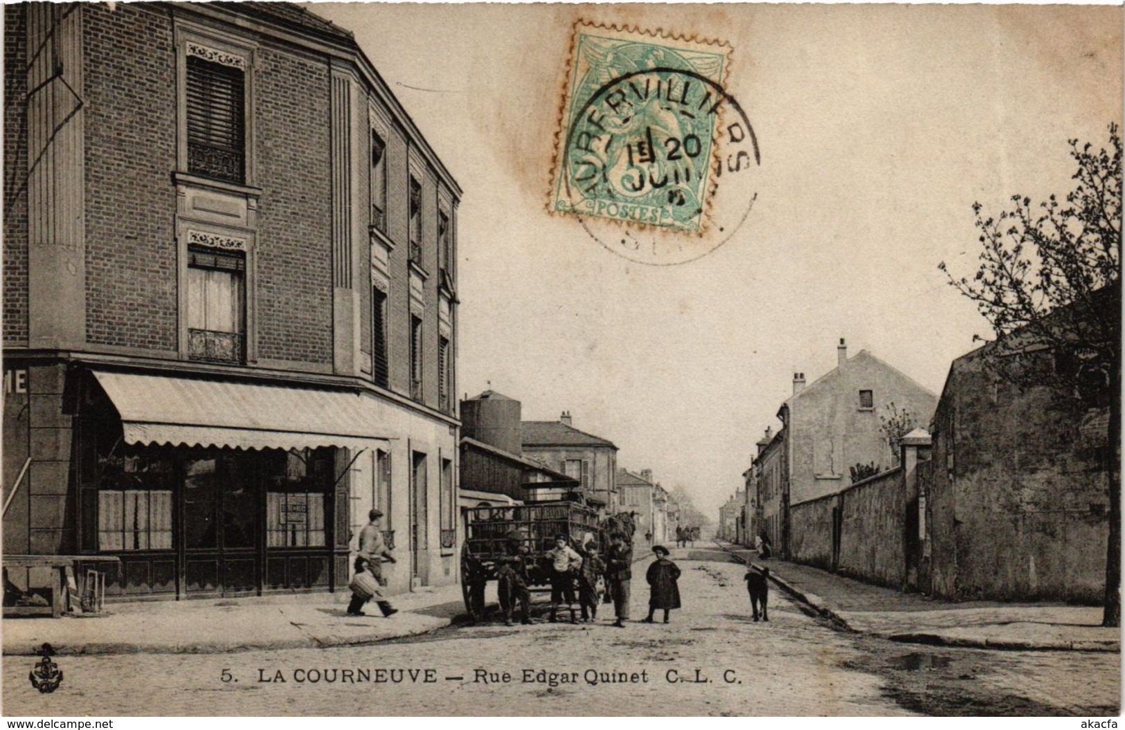 CPA LA COURNEUVE Rue Edgar Quinet (869144)