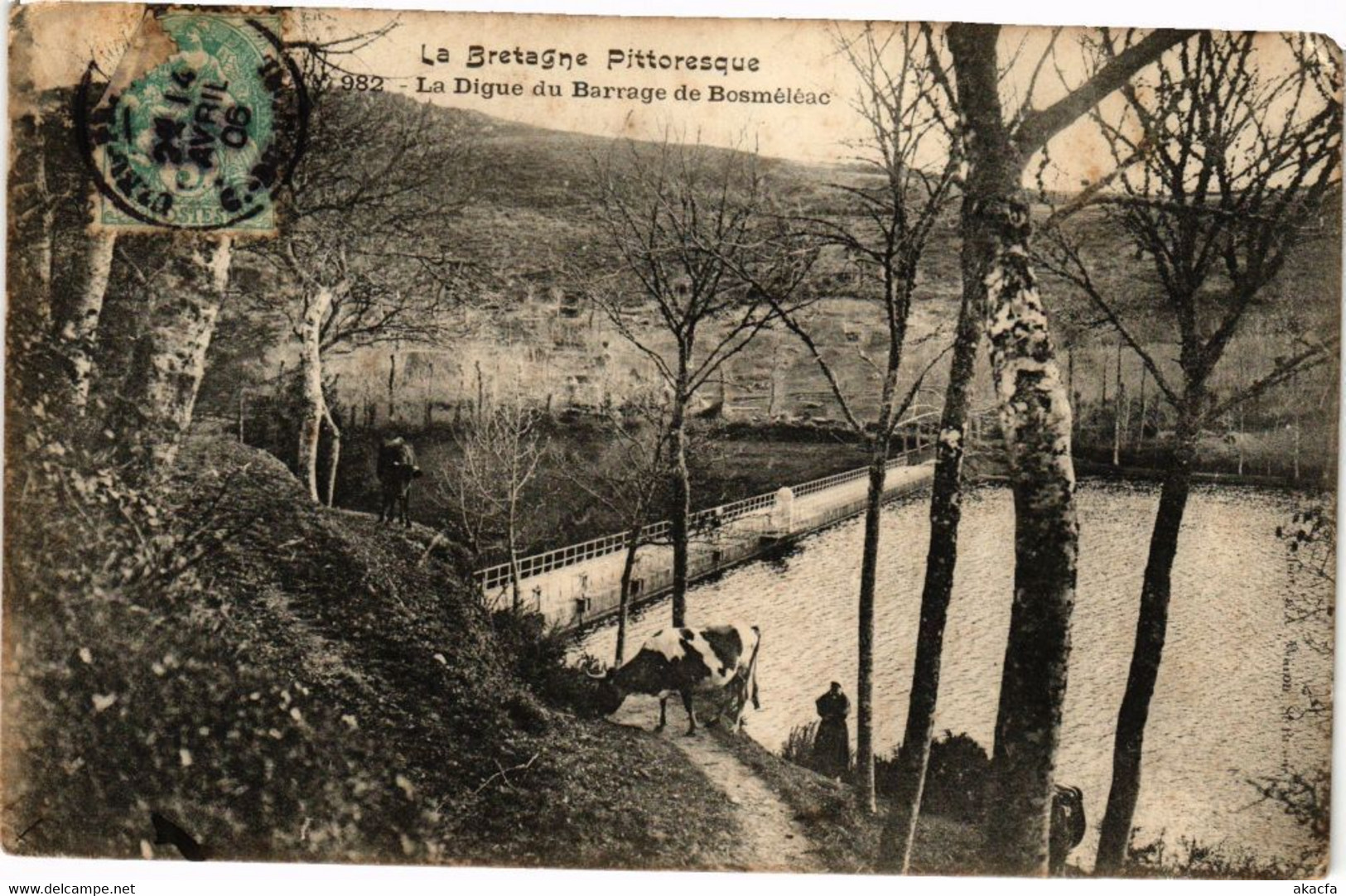 CPA La Digue du Barrage de Bosméléac (230551)