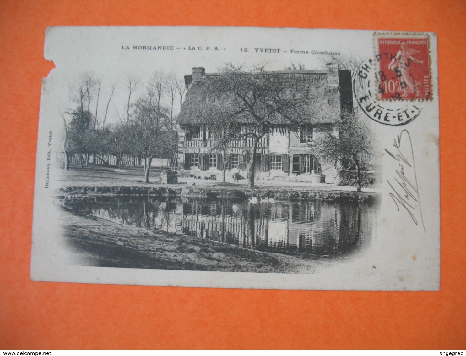 CPA    La Normandie  - Yvetot - Ferme Cauchoise  1908