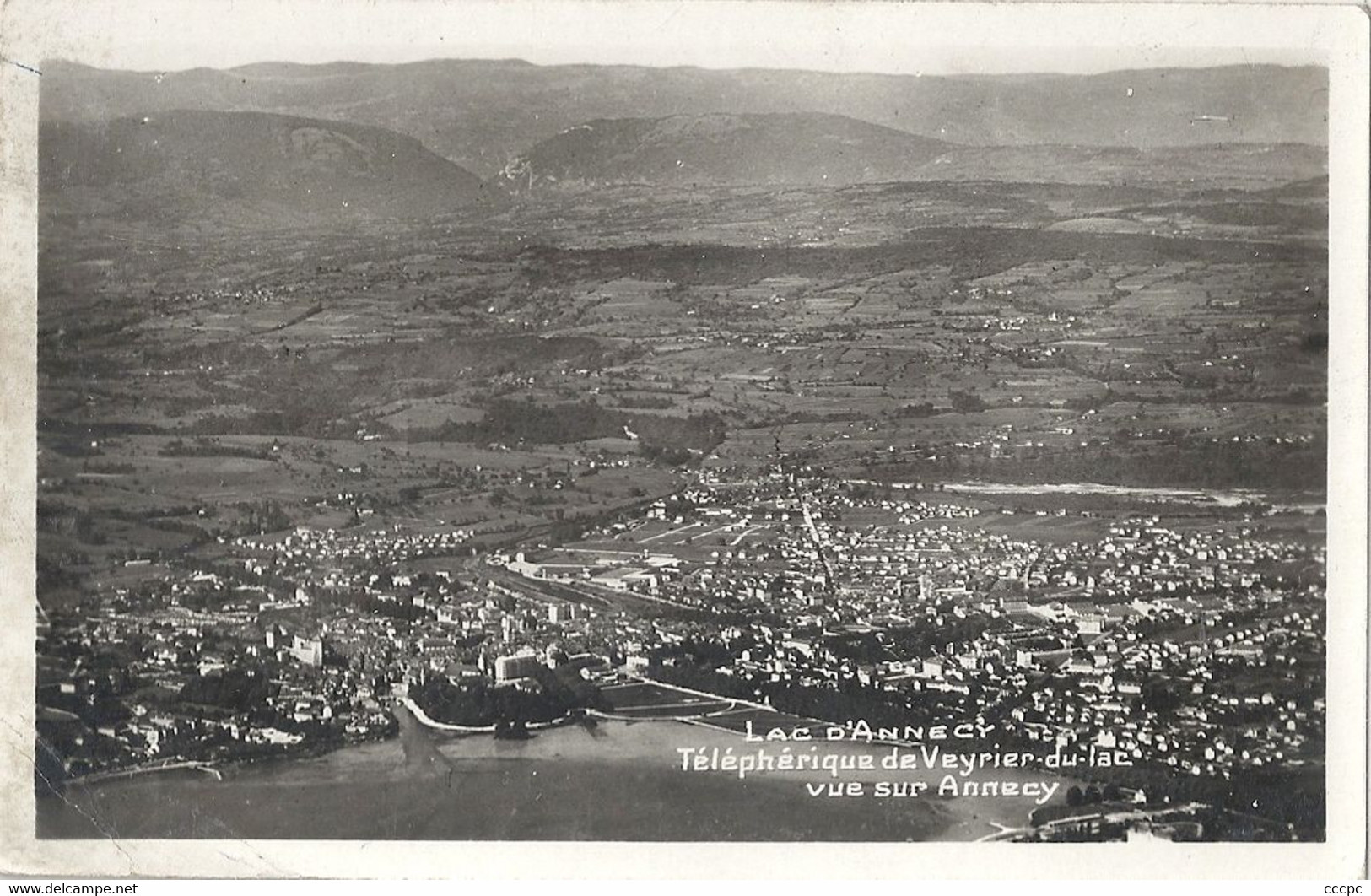 CPA Lac d' Annecy Téléphérique de Veyrier du Lac vue sur Annecy