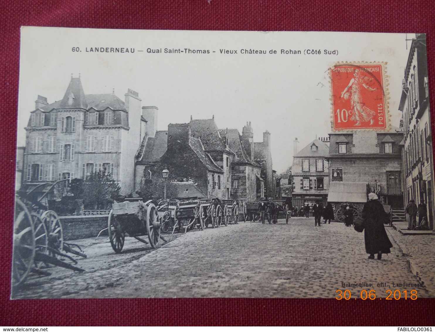 CPA - Landerneau - Quai Saint-Thomas - Vieux Château de Rohan (côté sud)