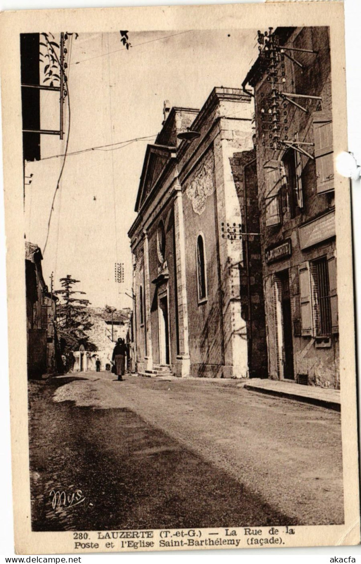 CPA LAUZERTE Rue de la Poste l'Église (982715)