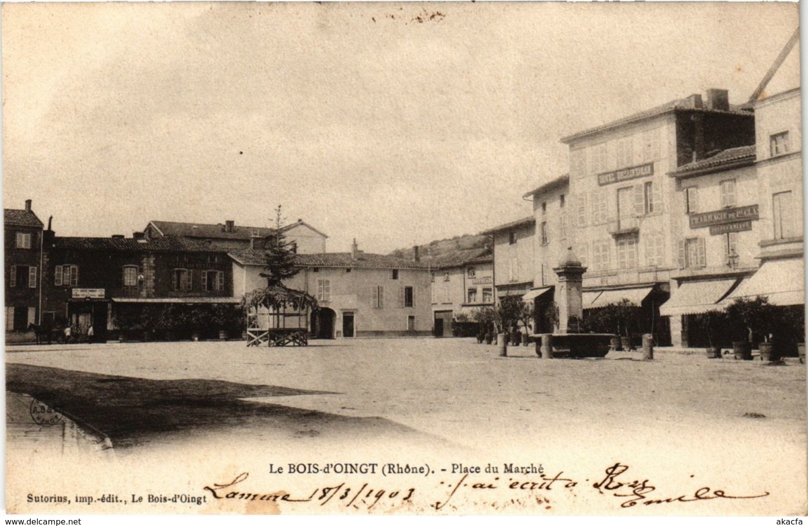 CPA Le Bois-d'Oingt - Place du Marche (1035808)