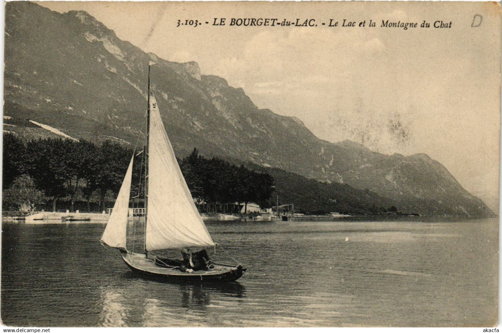 CPA Le BOURGET-du-LAC - Le Lac et la Montagne du Chat (651472)