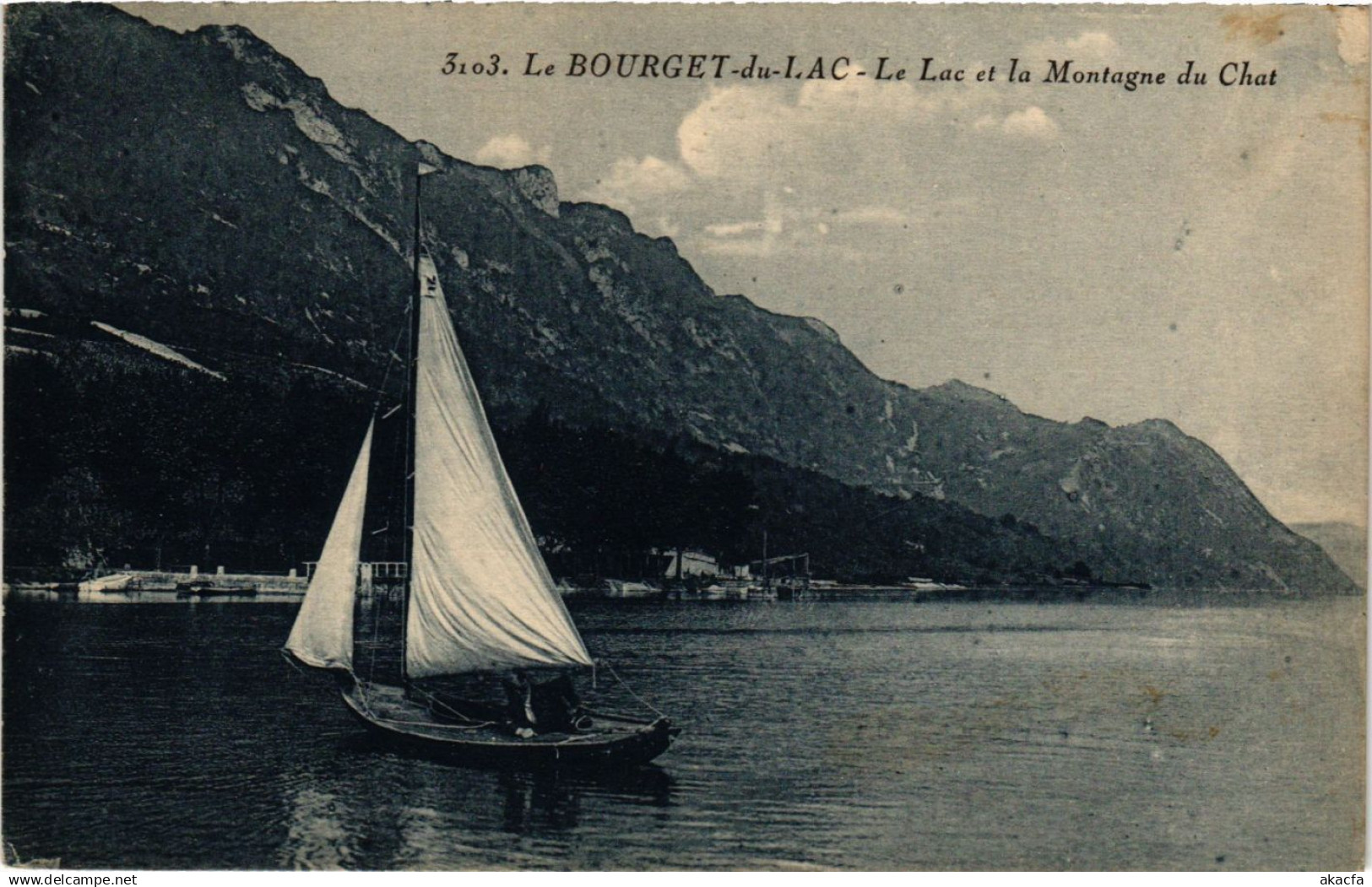 CPA Le BOURGET-du-LAC - Le Lac et la Montagne du Chat (651522)