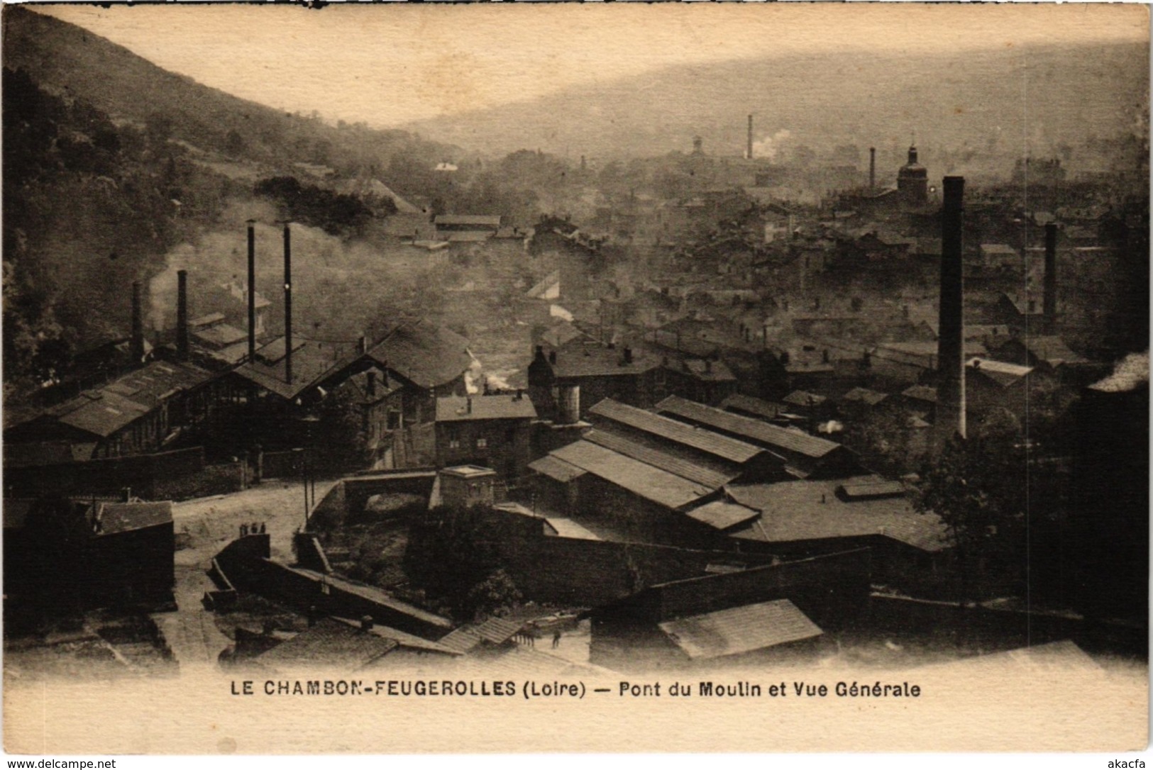 CPA Le Chambon-Feugerolles (Loire) - Pont du Moulin et Vue Générale (111183)