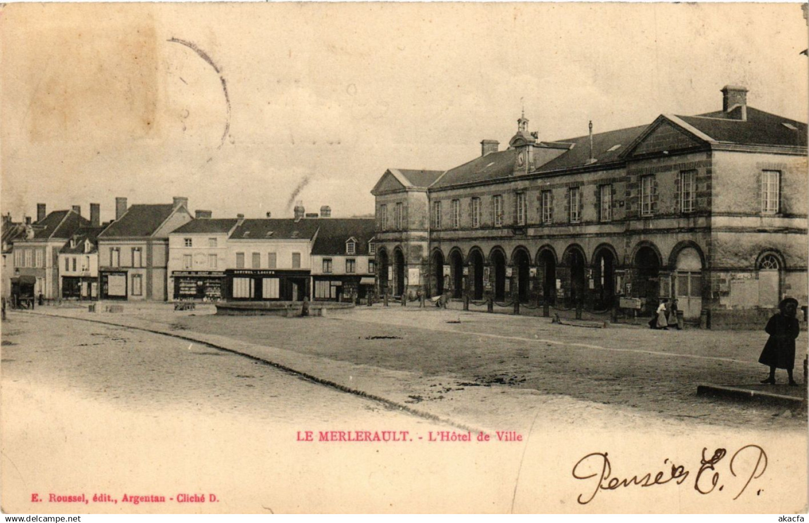 CPA Le MERLERAULT - L'Hotel de Ville (356602)