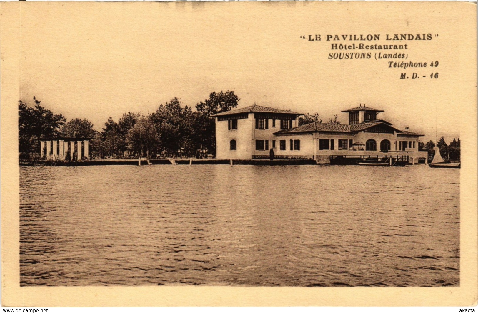 CPA "Le Pavillon Landais" - Hotel-Restaurant - Soustons (111458)