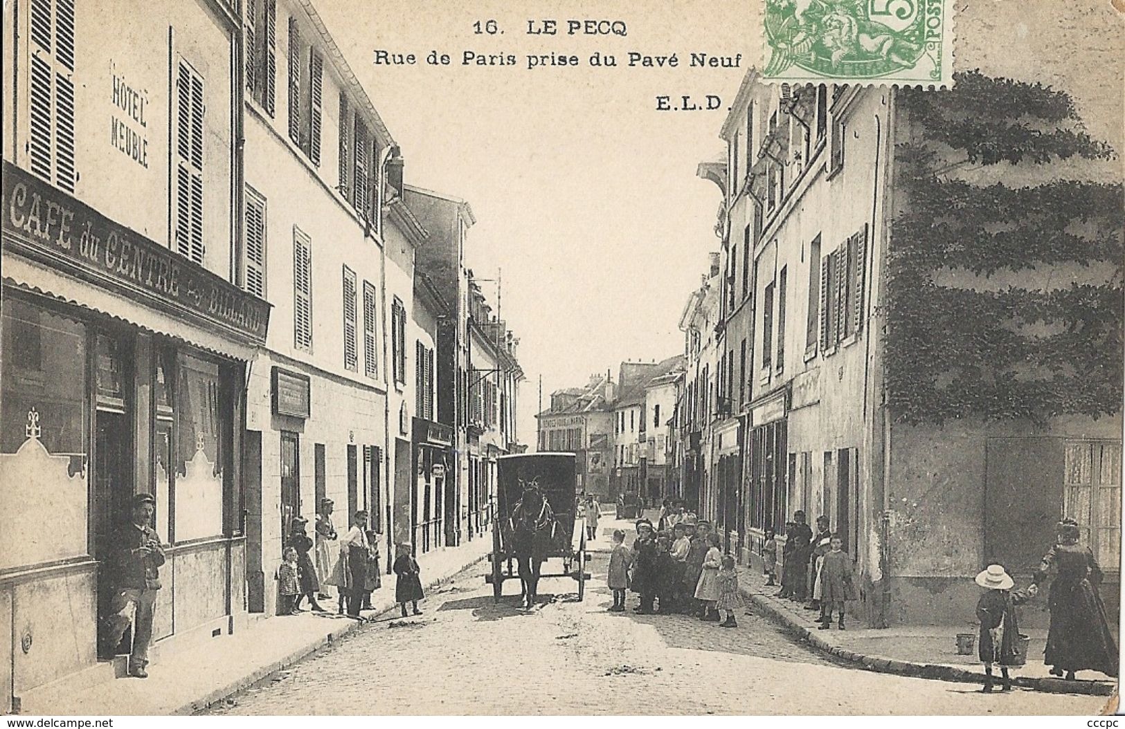 CPA Le Pecq Rue de Paris prise du Pavé Neuf