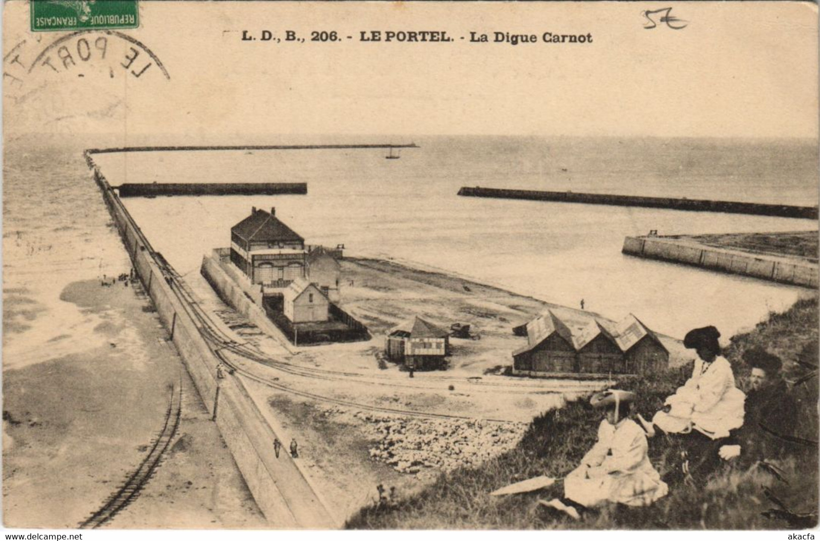 CPA Le Portel La Digue Carnot (805776)