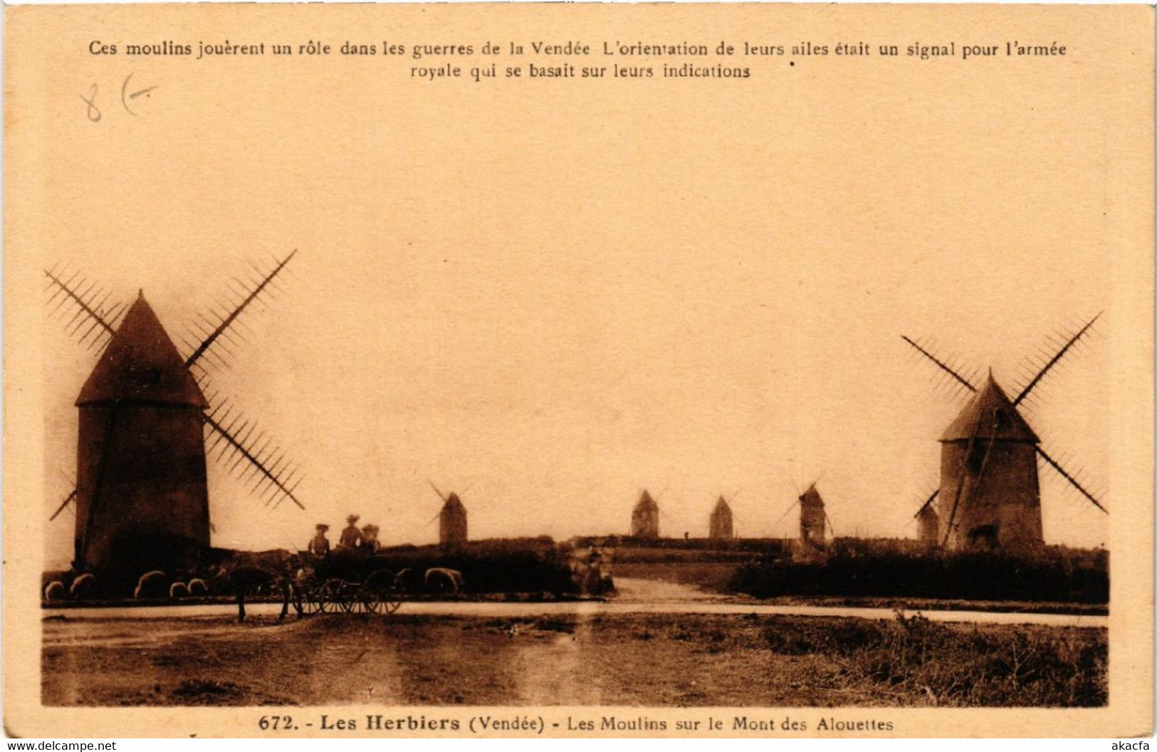 CPA Les HERBIERS Les Moulins sur le Mont des Alouettes (393999)