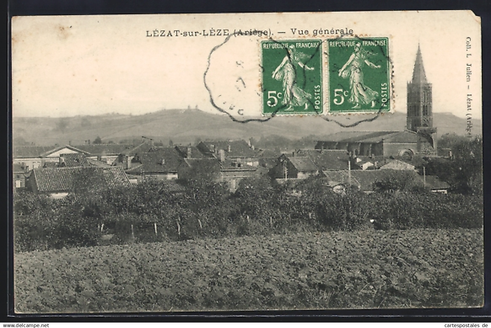 CPA Lézat-sur-Lèze, Vue générale