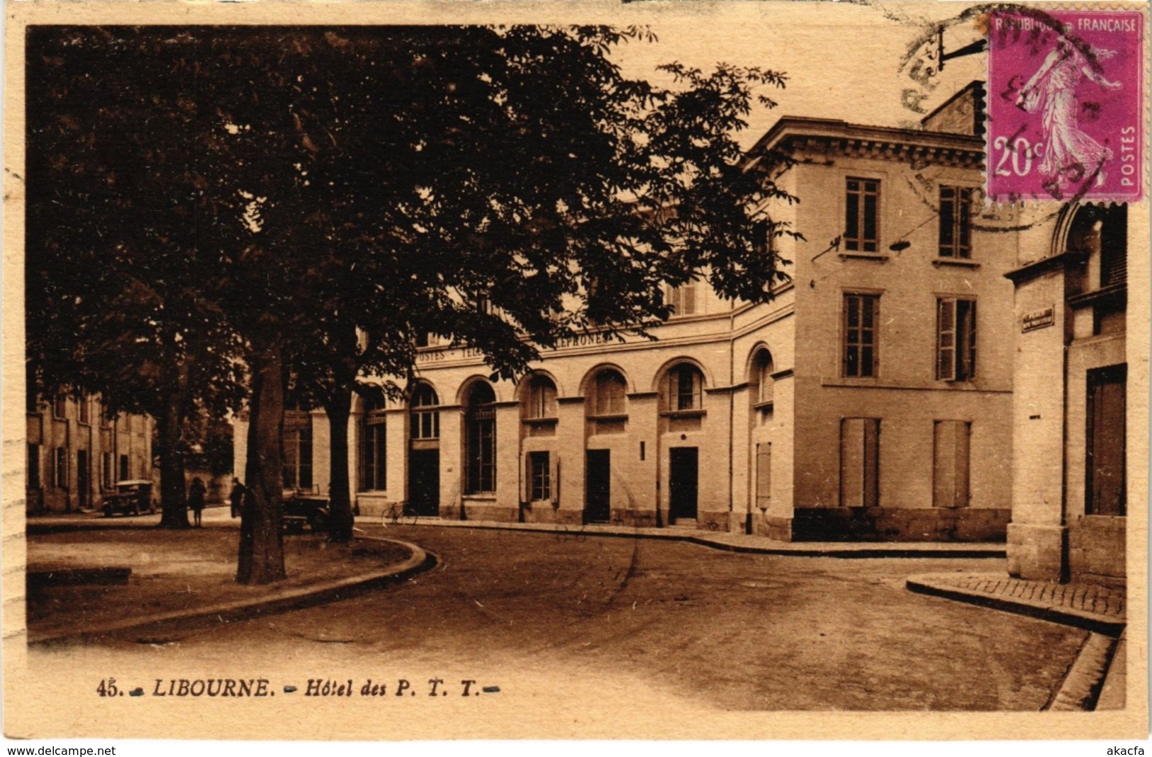 CPA LIBOURNE Hotel des P.T.T. (985361)