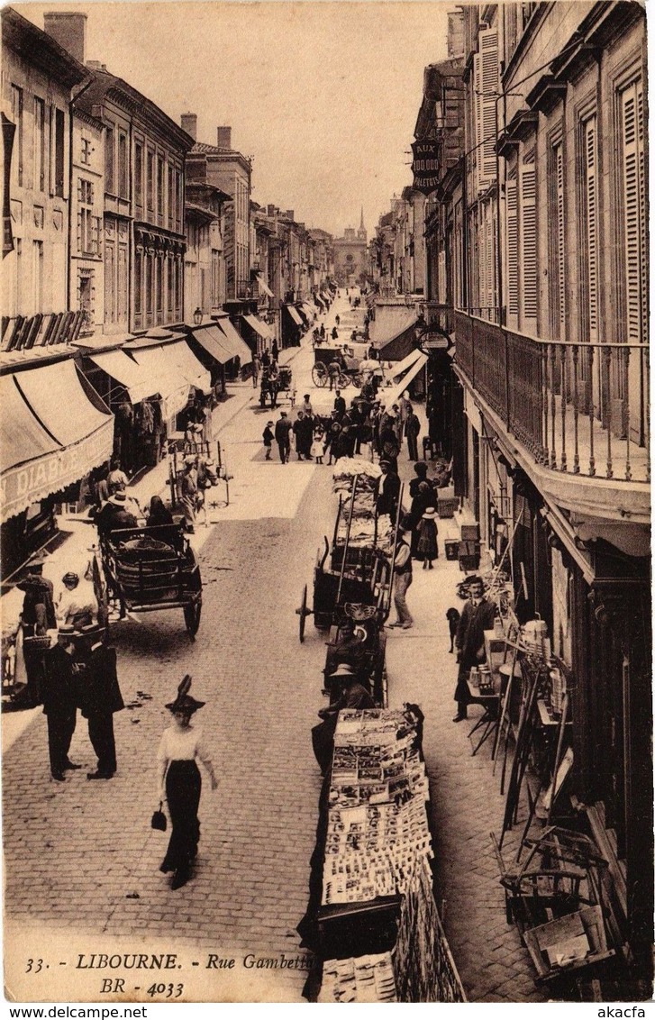 CPA LIBOURNE - Rue gambetta (192973)