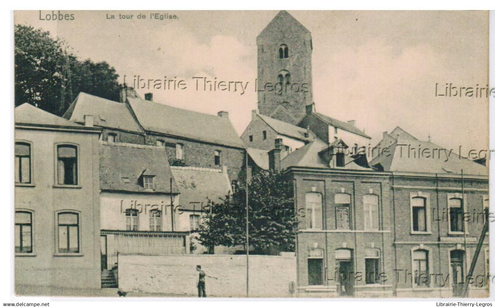 CPA LOBBES  La tour de l'Eglise  Hainaut Wallonie cpa Nels série 10 N°10