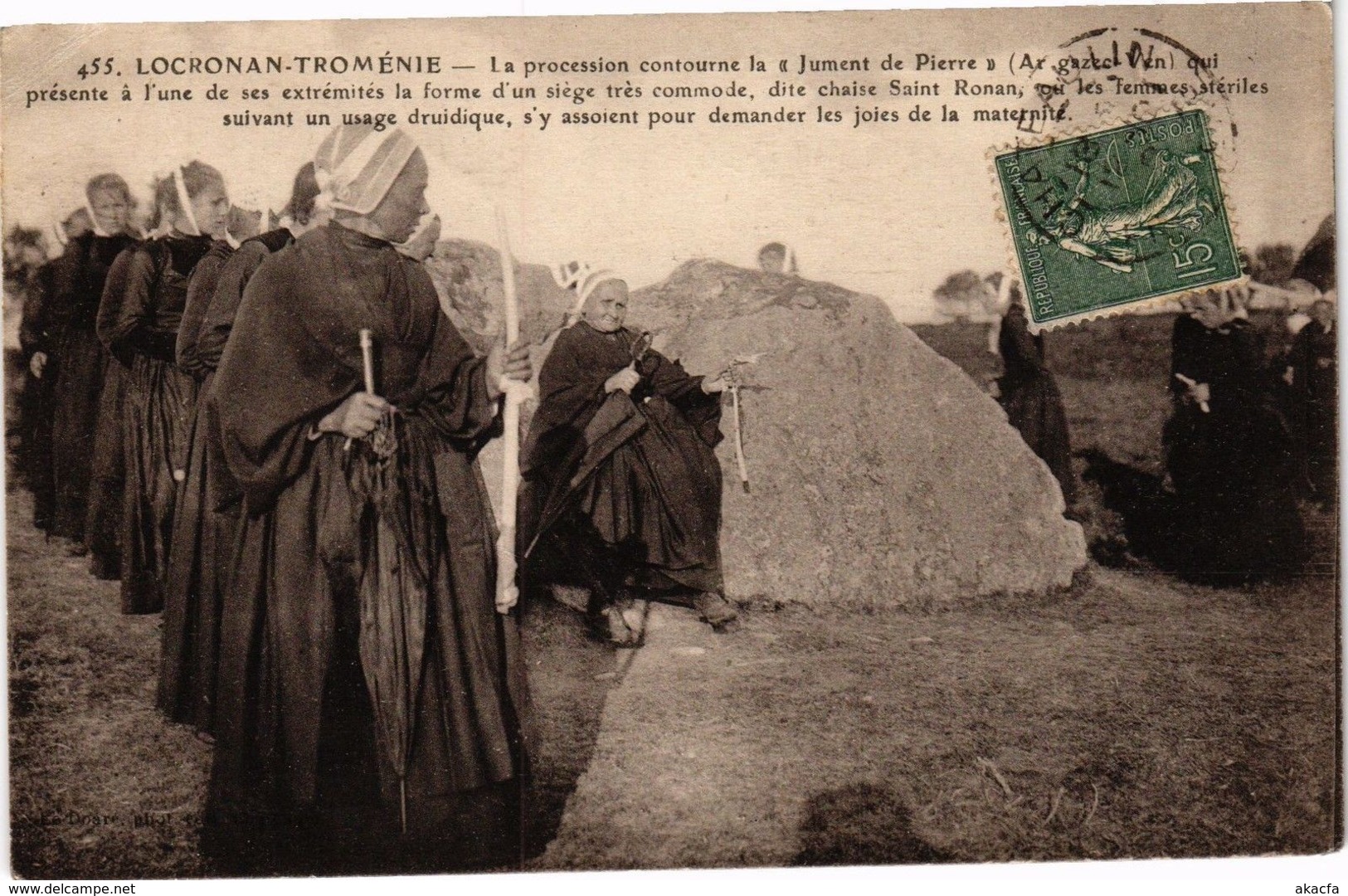 CPA LOCRONAN Troménie-La procession contourne la Jument de Pierre (188695)