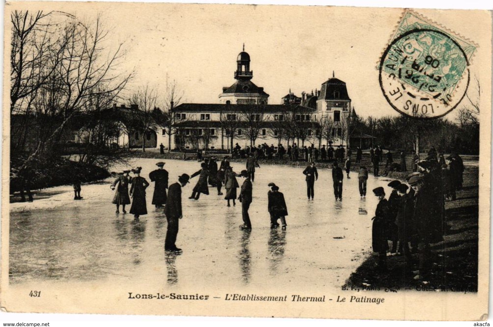 CPA LONS-le-SAUNIER - l'Etablissement Thermal - Le Patinage (211478)