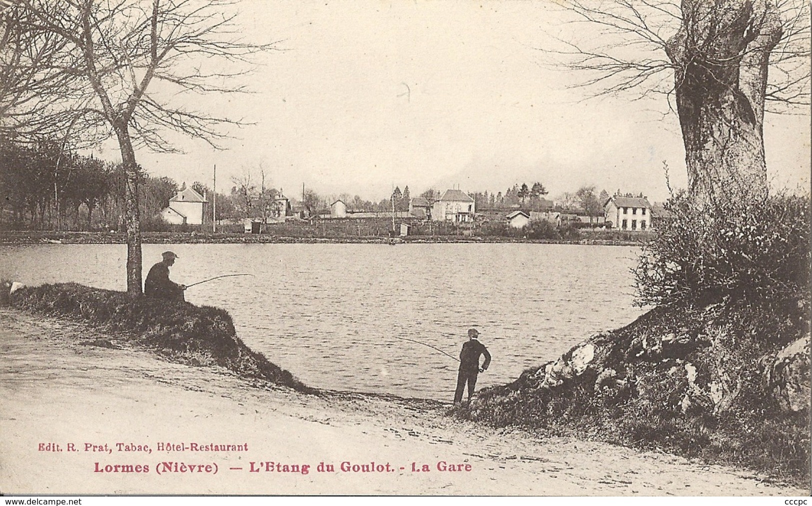 CPA Lormes L'étang du Goulot - La Gare