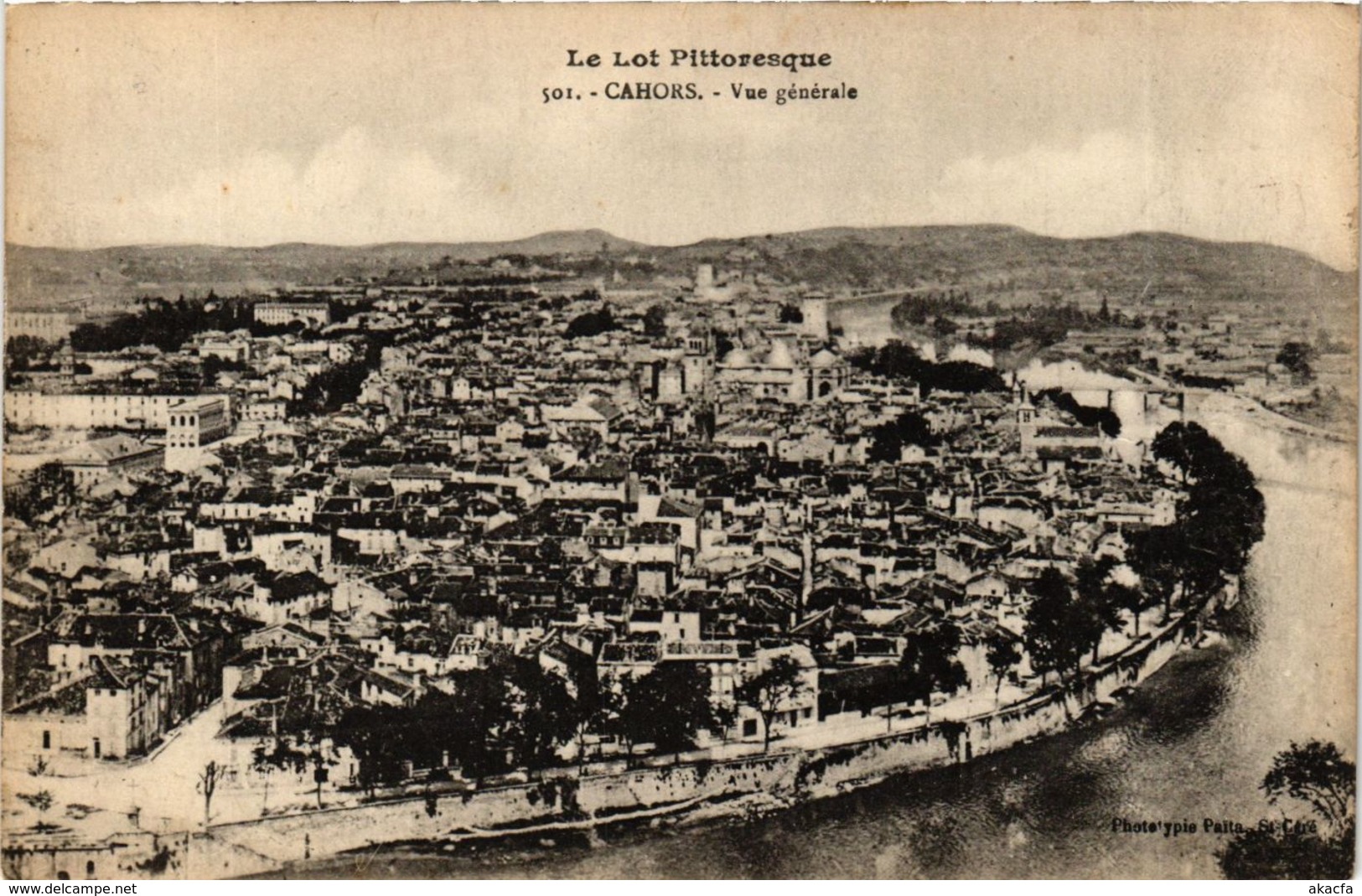 CPA Lot CAHORS Vue générale riviere (984752)