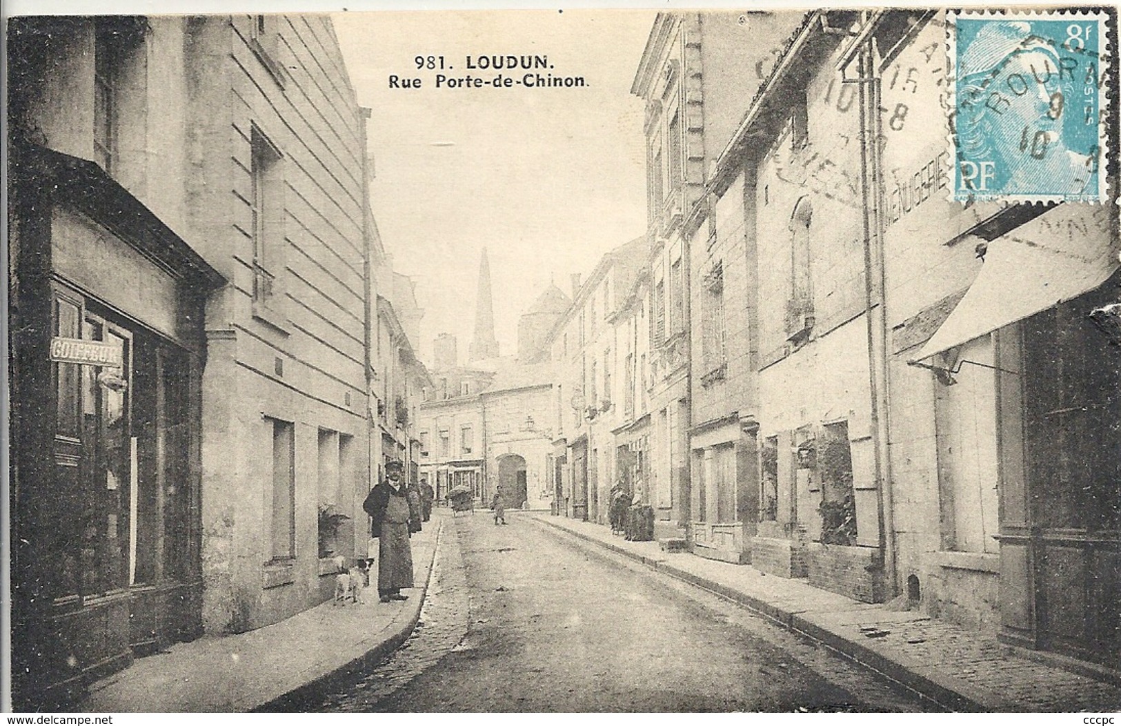 CPA Loudun Rue Porte-de-Chinon