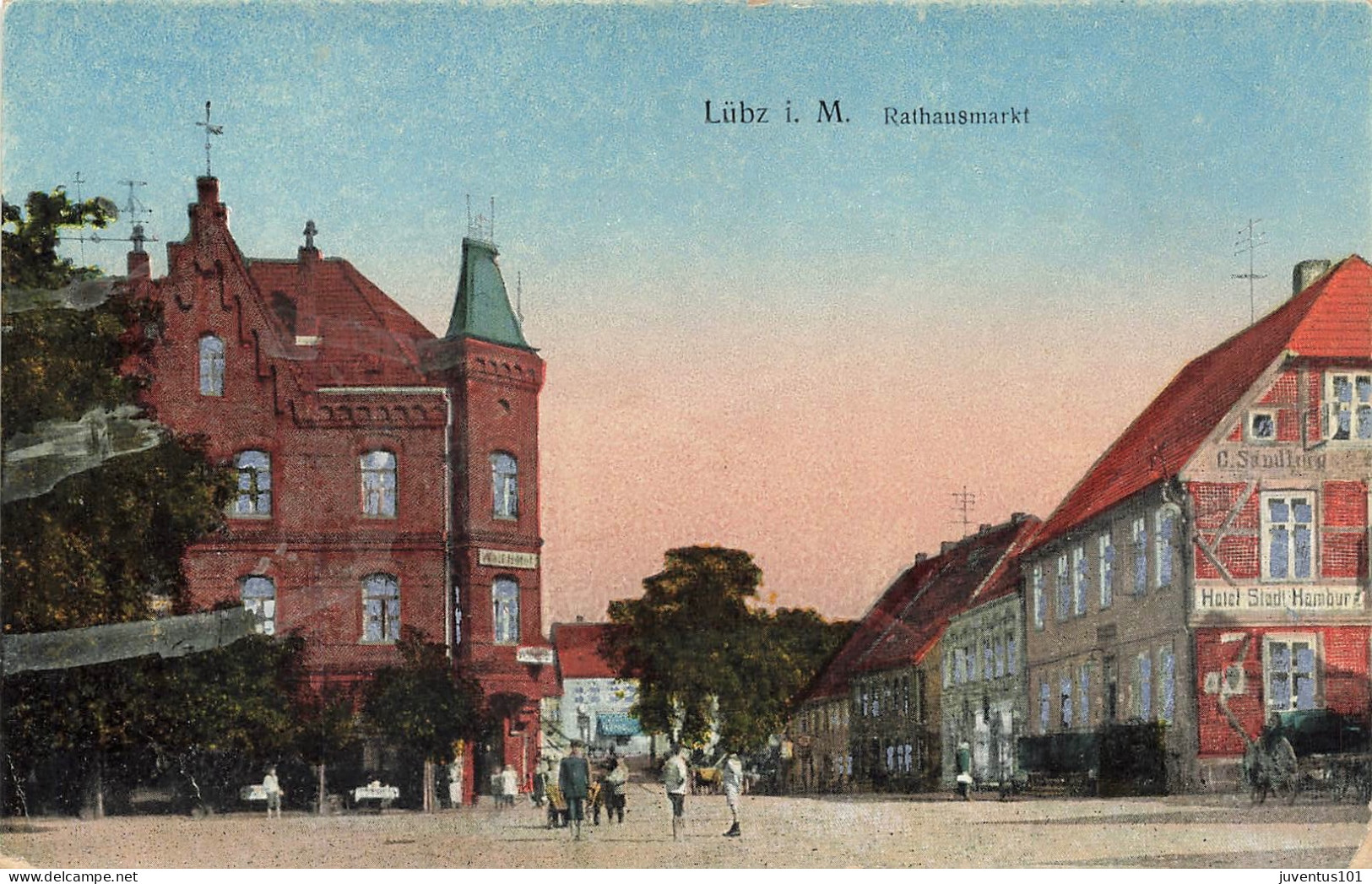 CPA Lübz-Rathausmarkt-RARE        L2722