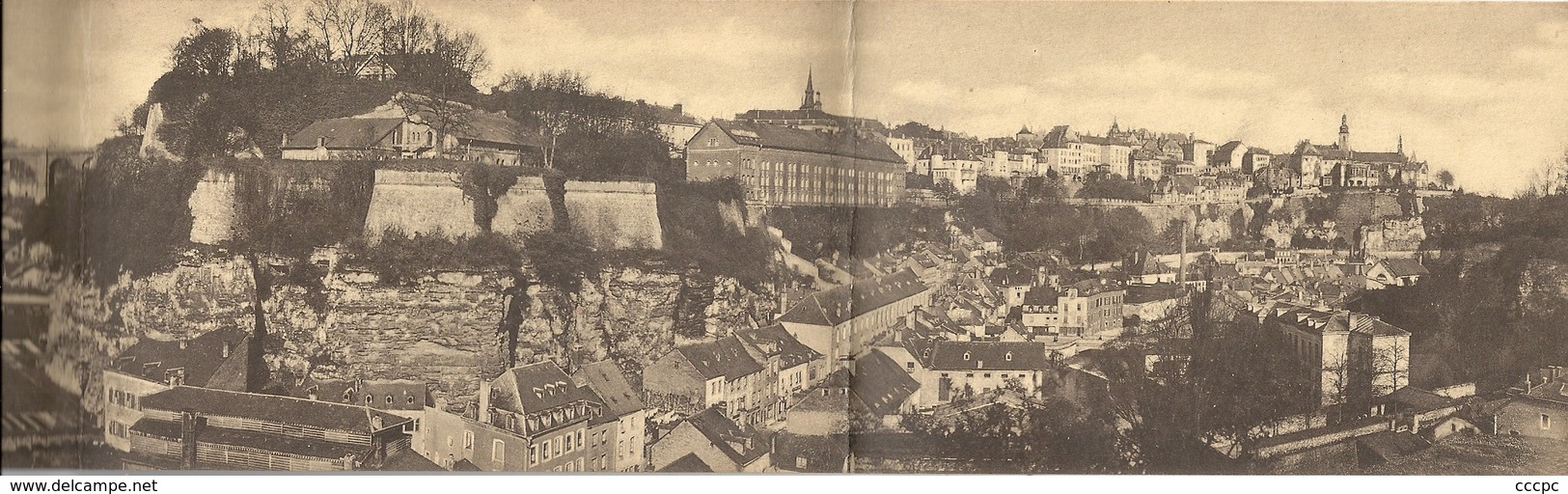 CPA Luxembourg triptyque carte triple de la ville de Luxembourg