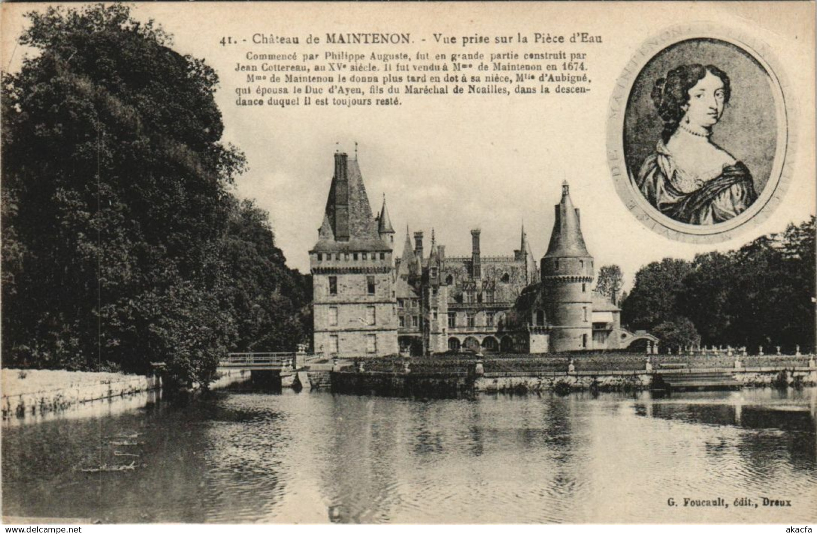 CPA MAINTENON Chateau de Maintenon - Vue prise sur la Piece d'Eau (1201383)