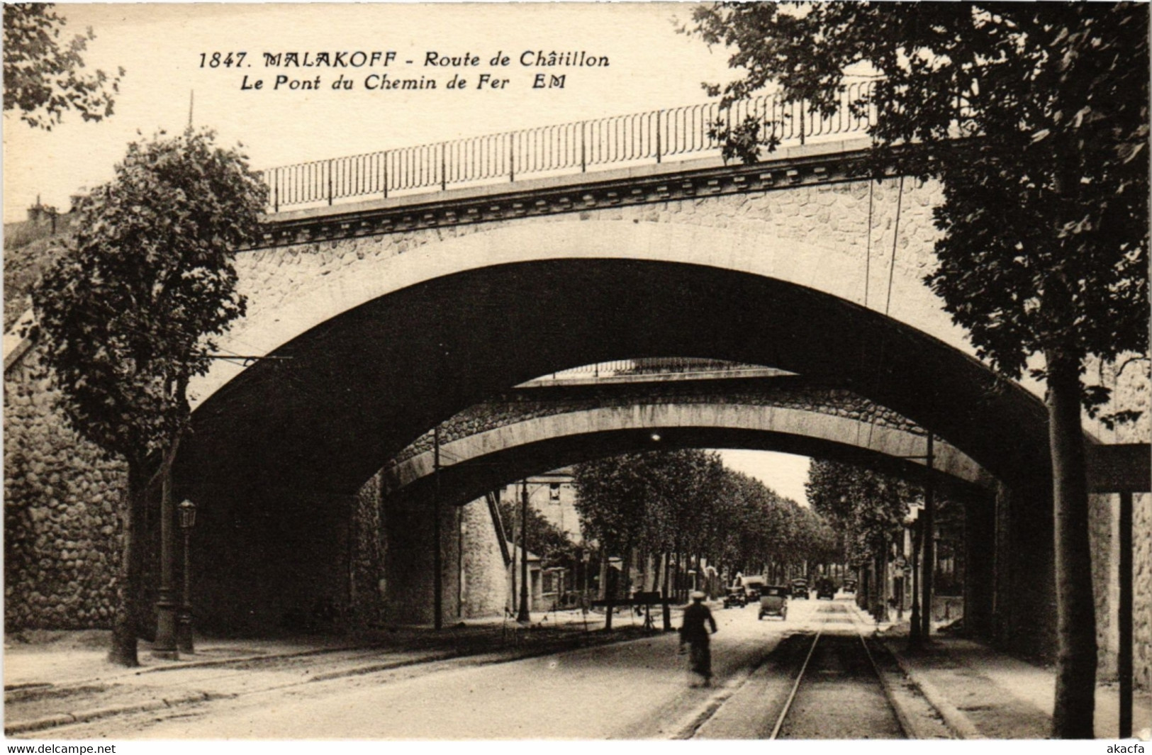 CPA MALAKOFF - Route de CHATILLON Le Pont du Chemin de Fer (986962)