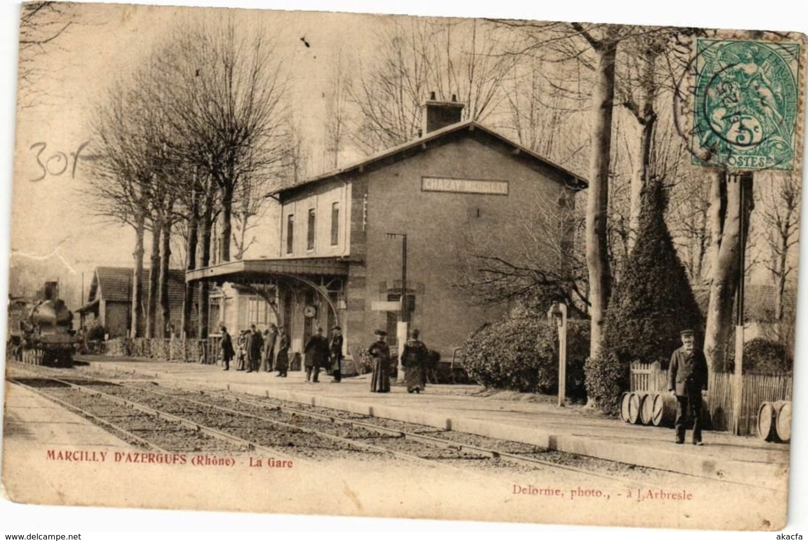 CPA MARCILLY D AZERGUES - La Gare (211250)