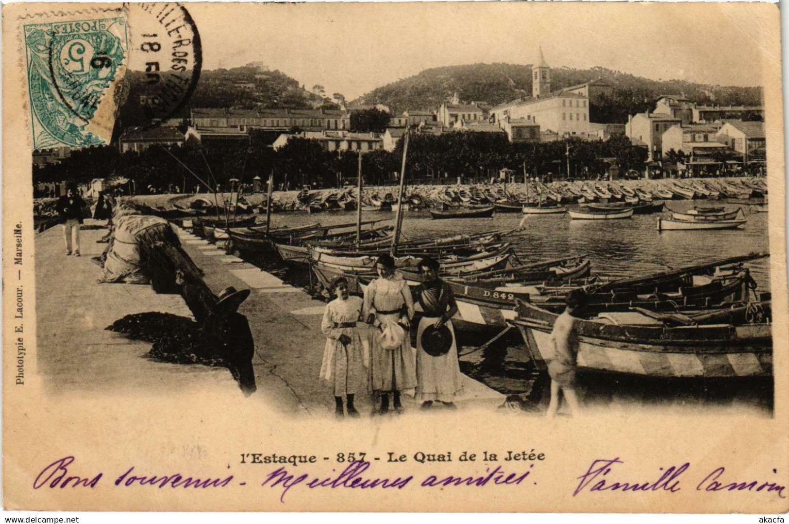 CPA MARSEILLE - L'ESTAQUE Le Quai de la Jetee (986423)