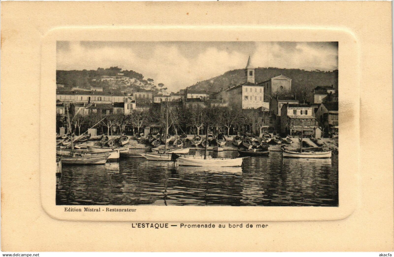 CPA MARSEILLE - L'ESTAQUE Promenade au bord de mer (986401)