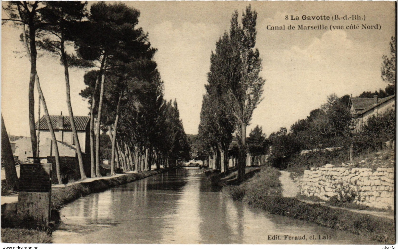 CPA MARSEILLE La Gavotte Canal de Marseille (vue coté Nord) (987366)