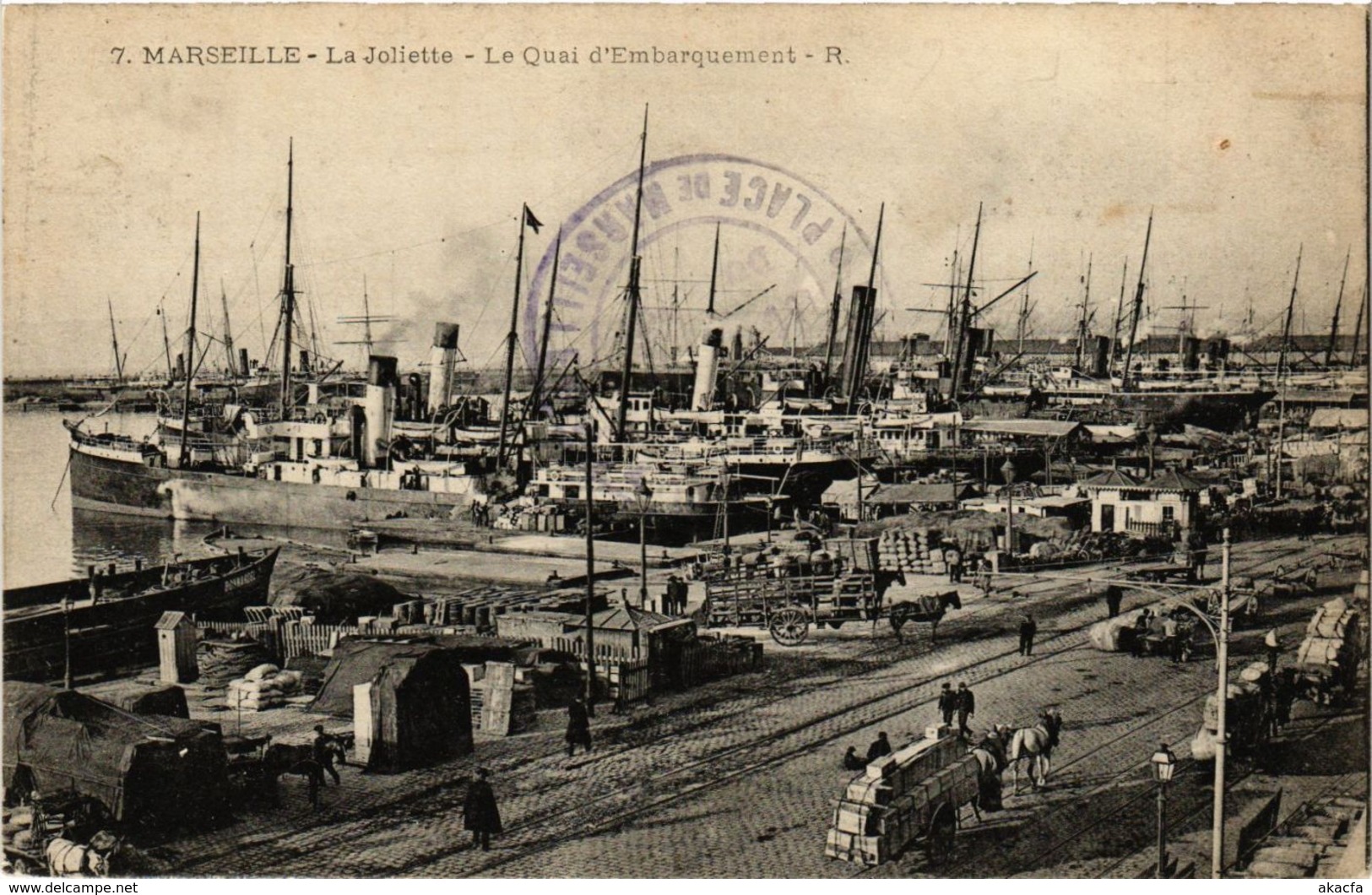 CPA MARSEILLE - La Joliette Le Quai d'Embarquement (256291)