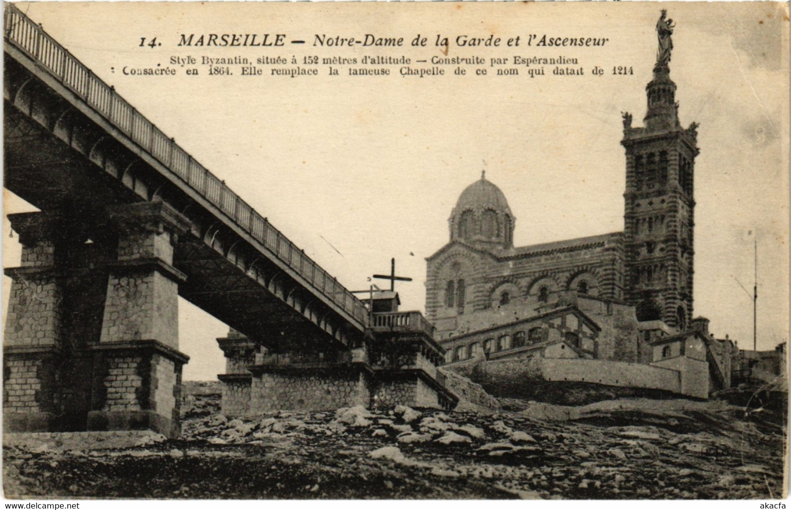 CPA MARSEILLE - Notre-Dame de la Garde et l'Ascenseur (988622)