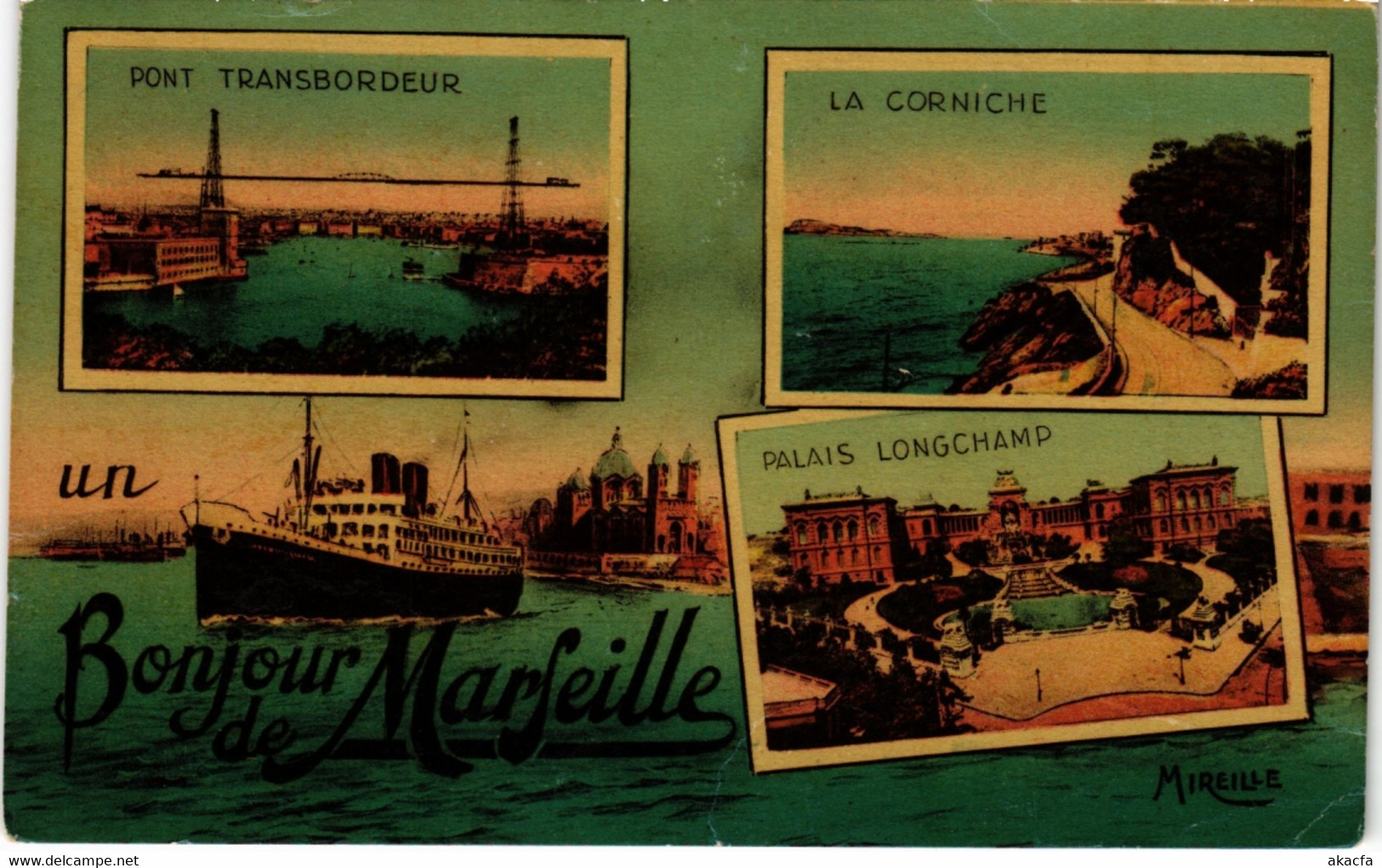 CPA MARSEILLE - Un Bonjour de MARSEILLE (987283)