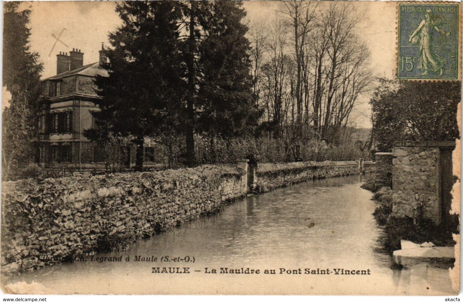 CPA Maule - La Mauldre au Pont Saint-Vincent (103241)