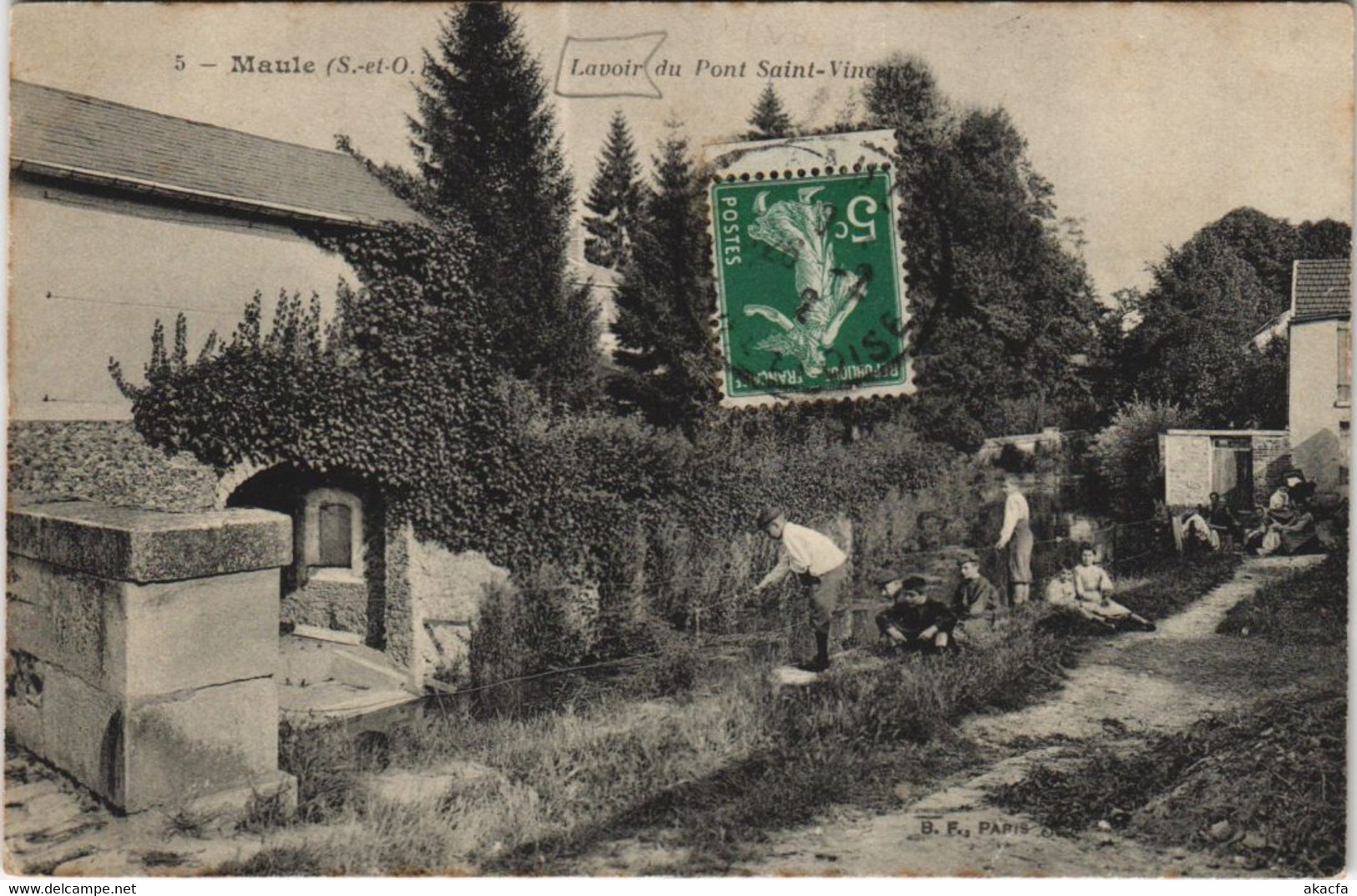 CPA MAULE Lavoir du Pont (806414)