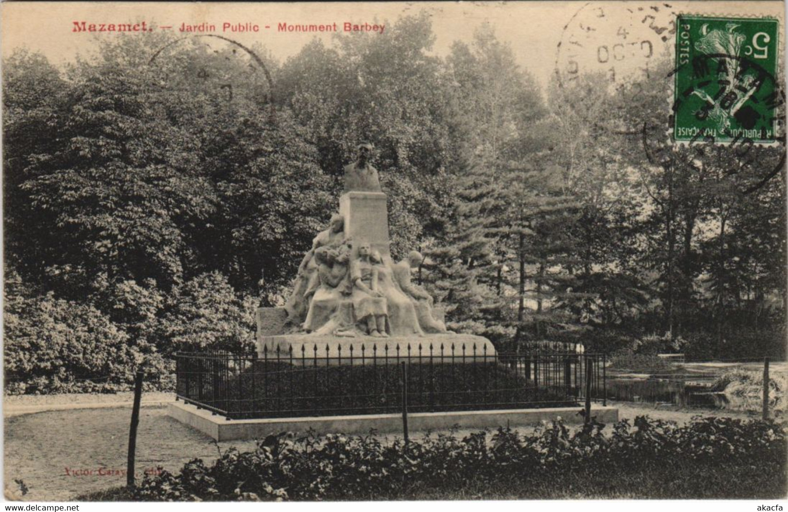 CPA MAZAMET Jardin Public - Monument Barbey (1087575)